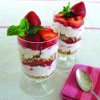 Low Fat Granola Strawberry Parfait