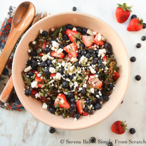 Kale Strawberry Blueberry Salad