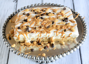 Lightened-Up Peanut Butter Ice Cream Cake