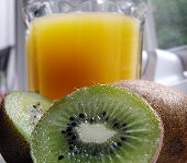Kiwi and Orange Juice Breakfast
